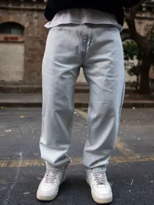 Powerlook Men Light Blue Basic Baggy Fit Denim Jeans