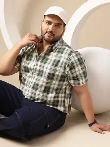 Sztori Men Plus Size Classic Checked Pure Cotton Casual Shirt