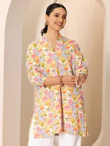 Libas Floral Printed V-Neck Kurti