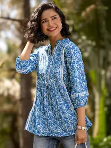 Libas Floral Printed Panelled Kurti