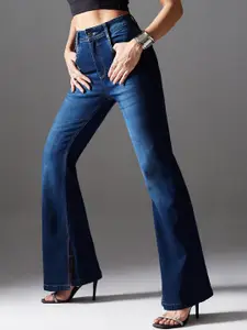 Miss Chase Women Bootcut Light Fade Stretchable Jeans