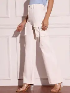 Miss Chase Women Bootcut High-Rise Light Fade Stretchable Jeans