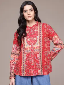 aarke Ritu Kumar Women Slim Fit Floral Printed Casual Shirt