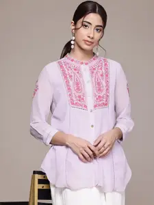 aarke Ritu Kumar Paisley Embroidered Thread Work Panelled Kurti