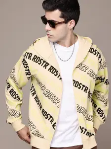 The Roadster Lifestyle Co. Brand Logo Typography Printed Hooded Pure Cotton Sweatshirt