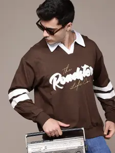 The Roadster Lifestyle Co. Men Typography Printed Pure Cotton Sweatshirt