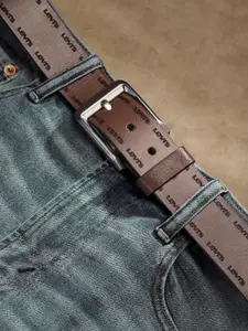 Levis Men Brand Textured Leather Belt