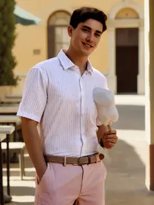 Allen Solly Men Slim Fit Opaque Striped Casual Shirt