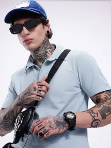 Kook N Keech Solid Pure Cotton Polo Collar T-shirt