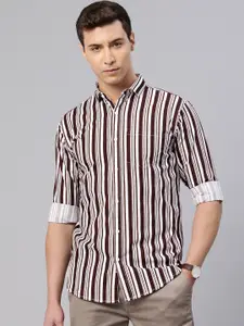 Majestic Man Comfort Slim Fit Vertical Striped Pure Cotton Casual Shirt