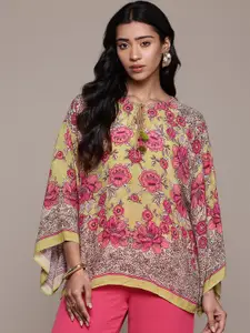 Ritu Kumar Floral Printed Flared Sleeves Kaftan Kurti
