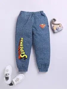 YK X Minute Mirth Boys Superman Printed Joggers