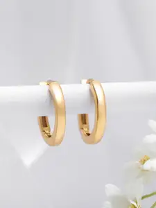 Zavya 925 Sterling Silver Gold-Plated Circular Hoop Earrings