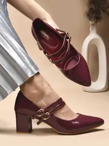 SHUZ TOUCH Women Mary Janes Block Heels