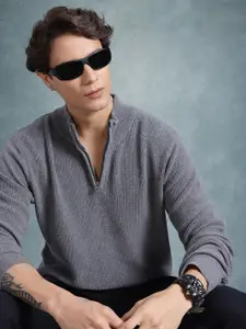 The Roadster Lifestyle Co. Men Pure Cotton Ribbed Pullover