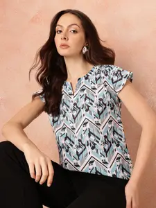 all about you Print Extended Sleeves Top