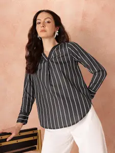 all about you Striped Slim Fit Shirt Style Top