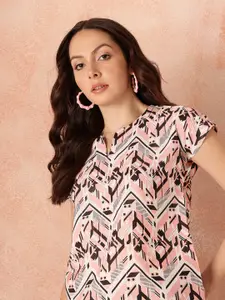 all about you Print Extended Sleeves Top