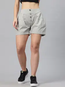 Popnetic Women High-Rise Pure Cotton Shorts