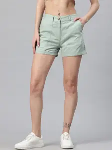 Popnetic Women High-Rise Pure Cotton Shorts