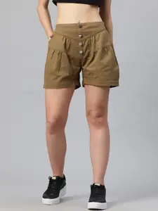 Popnetic Women High-Rise Pure Cotton Shorts