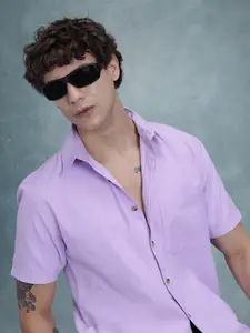 R.Code by The Roadster Life Co. Solid Classic Opaque Casual Shirt