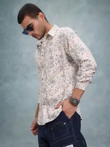 R.Code by The Roadster Life Co. Abstract Print Casual Shirt