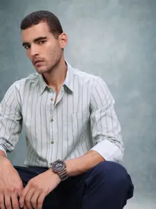 R.Code by The Roadster Life Co. Striped Casual Shirt