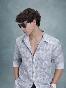 R.Code by The Roadster Life Co. Geometric Print Casual Shirt