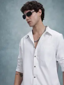 R.Code by The Roadster Life Co. Solid Classic Opaque Casual Shirt