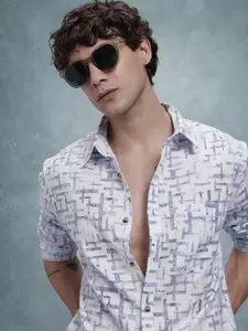 R.Code by The Roadster Life Co. Abstract Print Casual Shirt