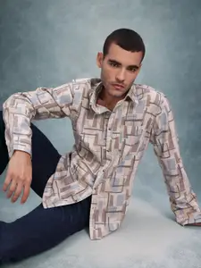 R.Code by The Roadster Life Co. Abstract Print Casual Shirt