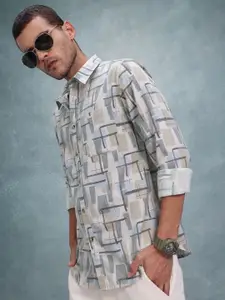 R.Code by The Roadster Life Co. Abstract Print Casual Shirt