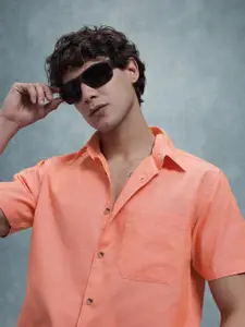 R.Code by The Roadster Life Co. Solid Classic Casual Shirt