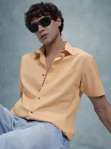 R.Code by The Roadster Life Co. Solid Classic Opaque Casual Shirt