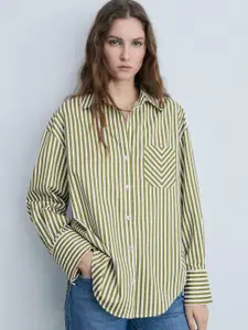 MANGO Women Striped Casual Shirt