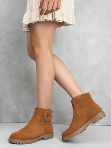 The Roadster Lifestyle Co Women Block Heeled Chelsea Boots