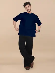 Moda Rapido Men Solid Oversize Round Neck T-shirt