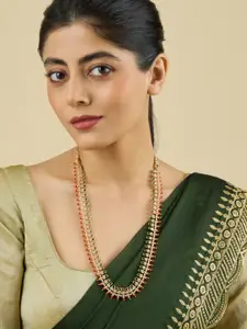 Kushal's Fashion Jewellery Copper Gold-Plated Necklace