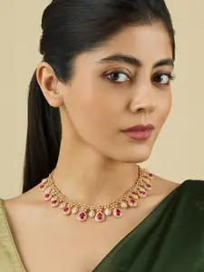 Kushal's Fashion Jewellery Copper Gold-Plated Necklace
