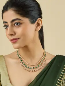 Kushal's Fashion Jewellery Copper Gold-Plated Necklace