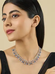 Kushal's Fashion Jewellery Copper Rhodium-Plated Necklace
