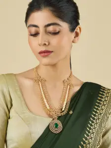 Kushal's Fashion Jewellery Copper Gold-Plated Necklace