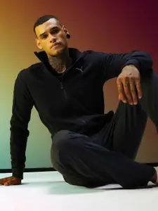 Puma Ottoman Men Brand Logo Printed Pure Cotton Full Zip Slim Fit Jacket