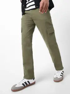 Urbano Fashion Men Regular Fit Solid Cargo Chino Pant with 6 Pockets Stretchable