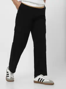 Urbano Fashion Men Loose Baggy Fit Solid Cargo Chino Pant with 6 Pockets Non-Stretchable