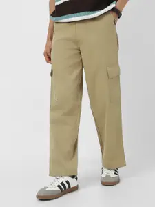 Urbano Fashion Men Loose Baggy Fit Solid Cargo Chino Pant with 6 Pockets Non-Stretchable