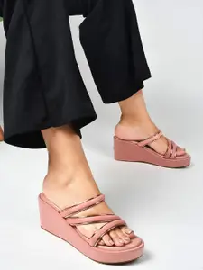 TRYME Party Wedge Sandals