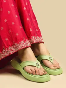 TRYME Ethnic Platform Sandals