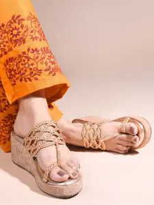 TRYME Ethnic Wedge Sandals